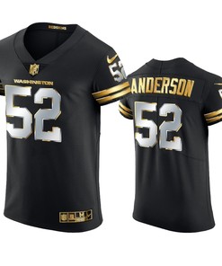 Washington Football Team Ryan Anderson Golden Edition Black Vapor Elite Jersey