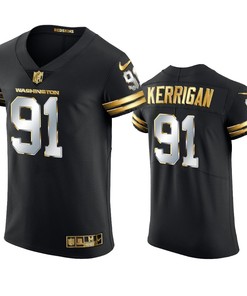 Washington Football Team Ryan Kerrigan Golden Edition Black Vapor Elite Jersey