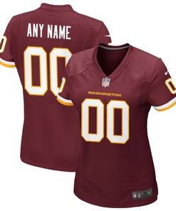 Washington Football Team Womens Custom Game Jersey - Burgundy Custom Jerseys Nfl