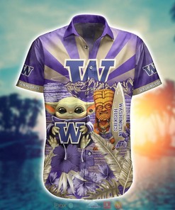 Washington Huskies Baby Yoda NCAA Hawaiian Shirt