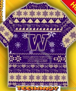 Washington Huskies Baby Yoda Star Wars Christmas Hawaiian Shirt