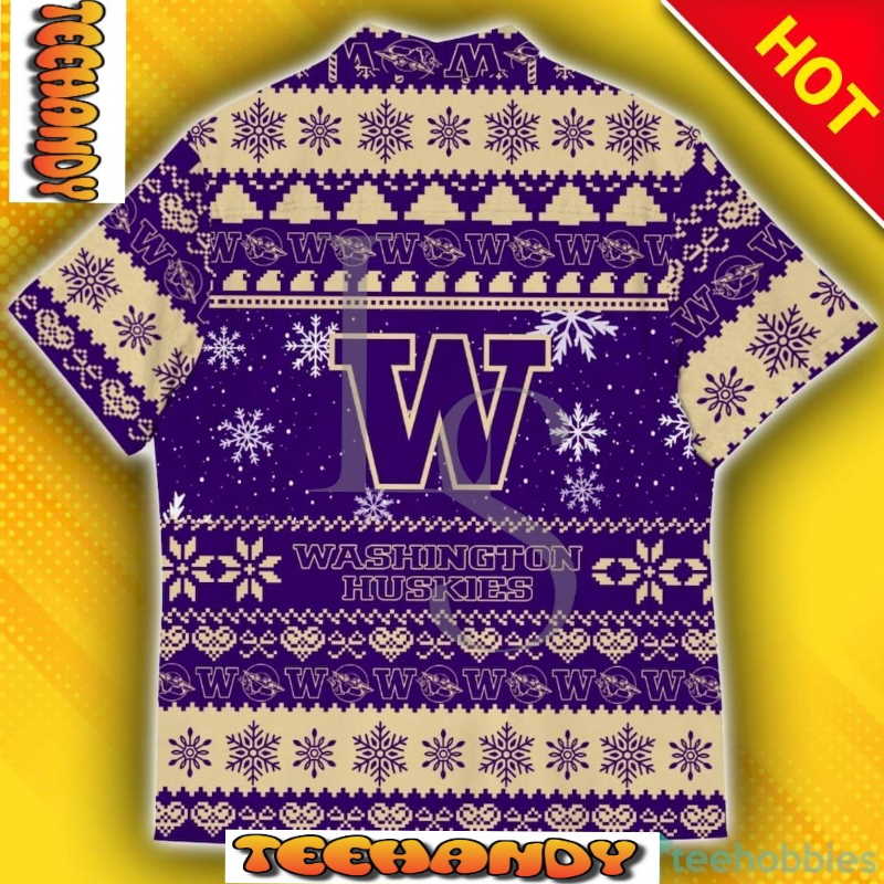 Washington Huskies Baby Yoda Star Wars Christmas Hawaiian Shirt