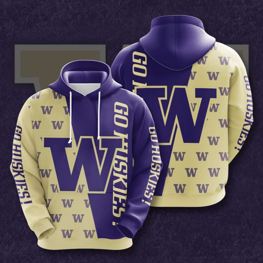 Washington Huskies Custom All Over Print Hoodie 3D