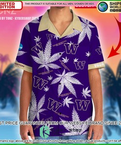 Washington Huskies Custom Name Hawaiian Shirt