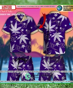 Washington Huskies Custom Name Hawaiian Shirt