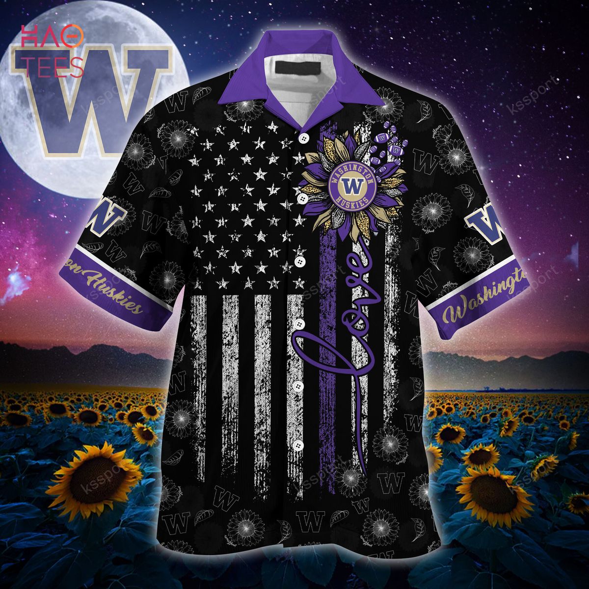 Washington Huskies Hawaiian Shirt Ver 2