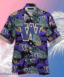 Washington Huskies Hawaiian Shirts Stress Blessed Obsessed for Fans