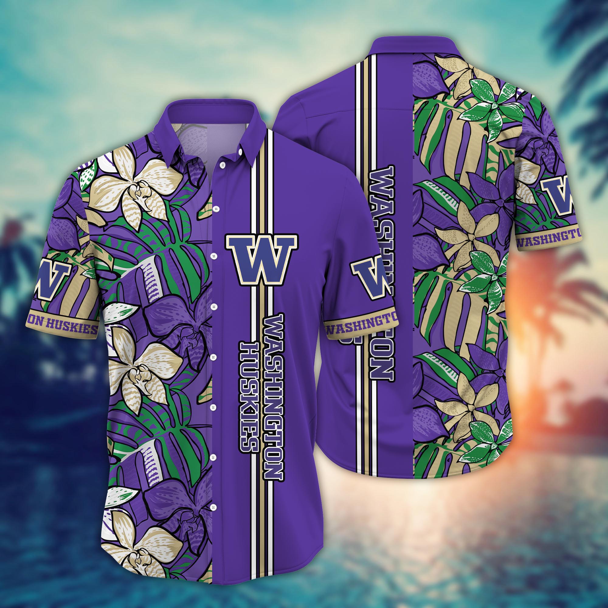 Washington Huskies NCAA Flower Hawaii Shirt For Fans Ver 14