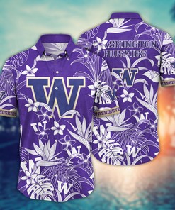 Washington Huskies NCAA Flower Hawaii Shirt For Fans Ver 16