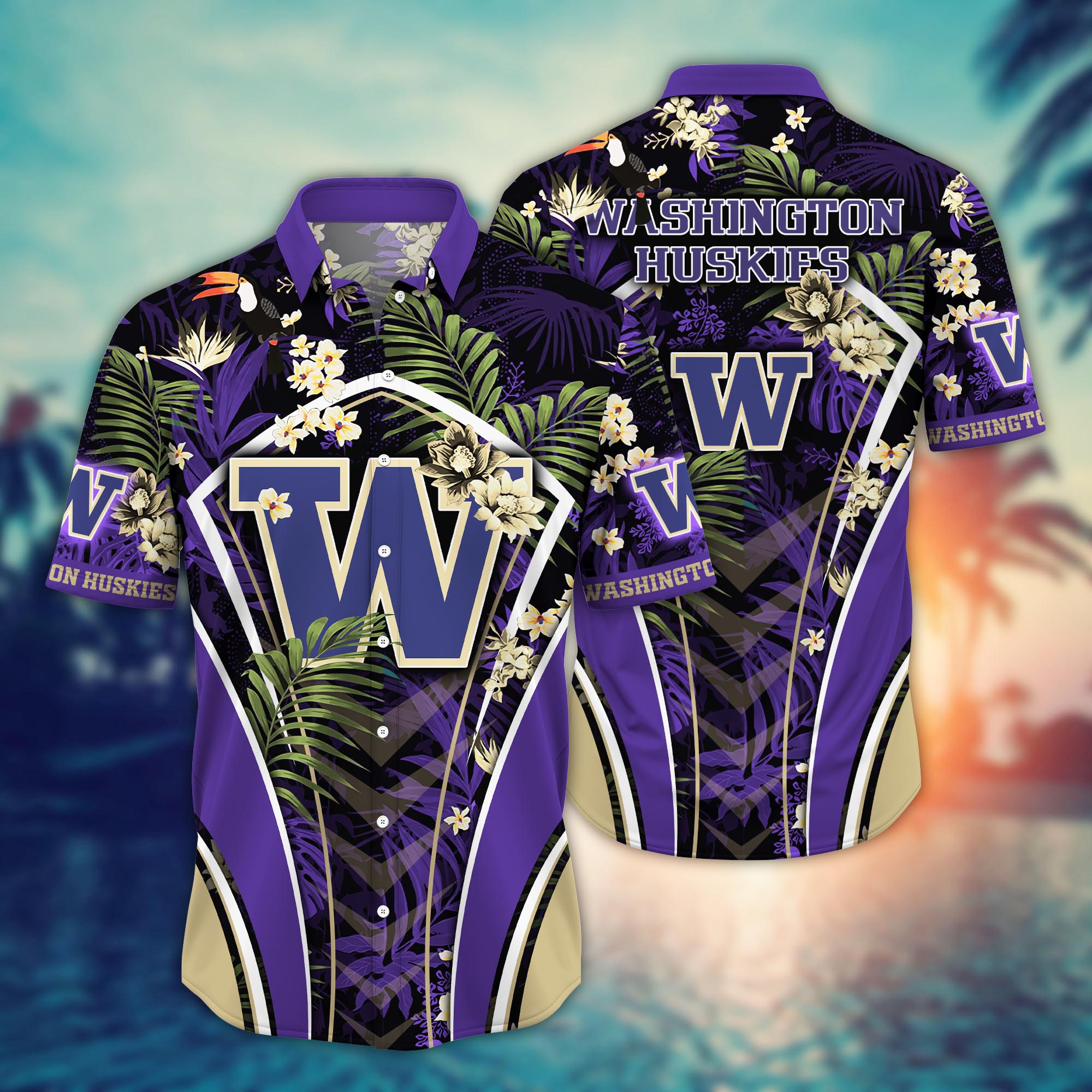 Washington Huskies NCAA Flower Hawaii Shirt For Fans Ver 17