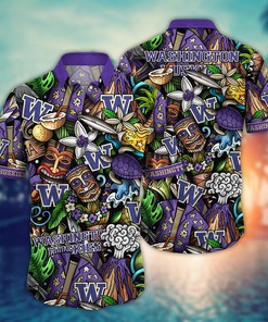 Washington Huskies NCAA Flower Hawaii Shirt For Fans Ver 18