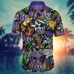 Washington Huskies NCAA Flower Hawaii Shirt For Fans Ver 18