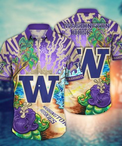 Washington Huskies NCAA Flower Hawaii Shirt For Fans Ver 2