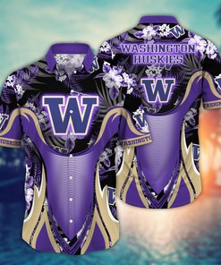 Washington Huskies NCAA Flower Hawaii Shirt For Fans Ver 25
