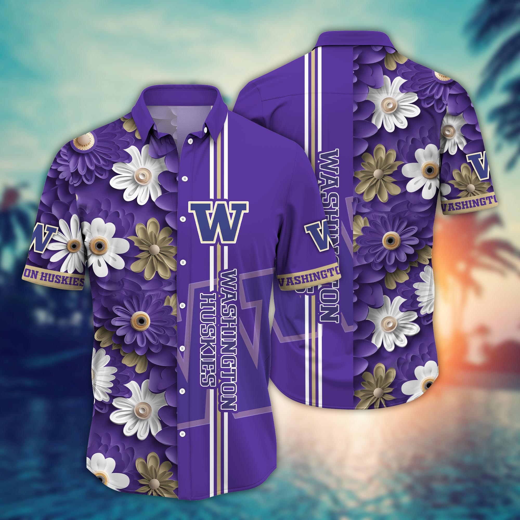 Washington Huskies NCAA Flower Hawaii Shirt For Fans Ver 26