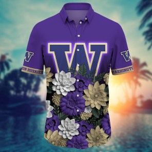 Washington Huskies NCAA Flower Hawaii Shirt For Fans Ver 28