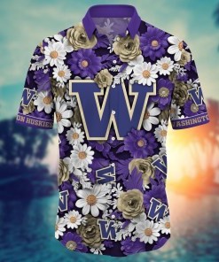 Washington Huskies NCAA Flower Hawaii Shirt For Fans Ver 3