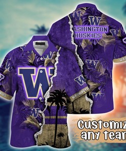 Washington Huskies NCAA Flower Hawaii Shirt For Fans Ver 34