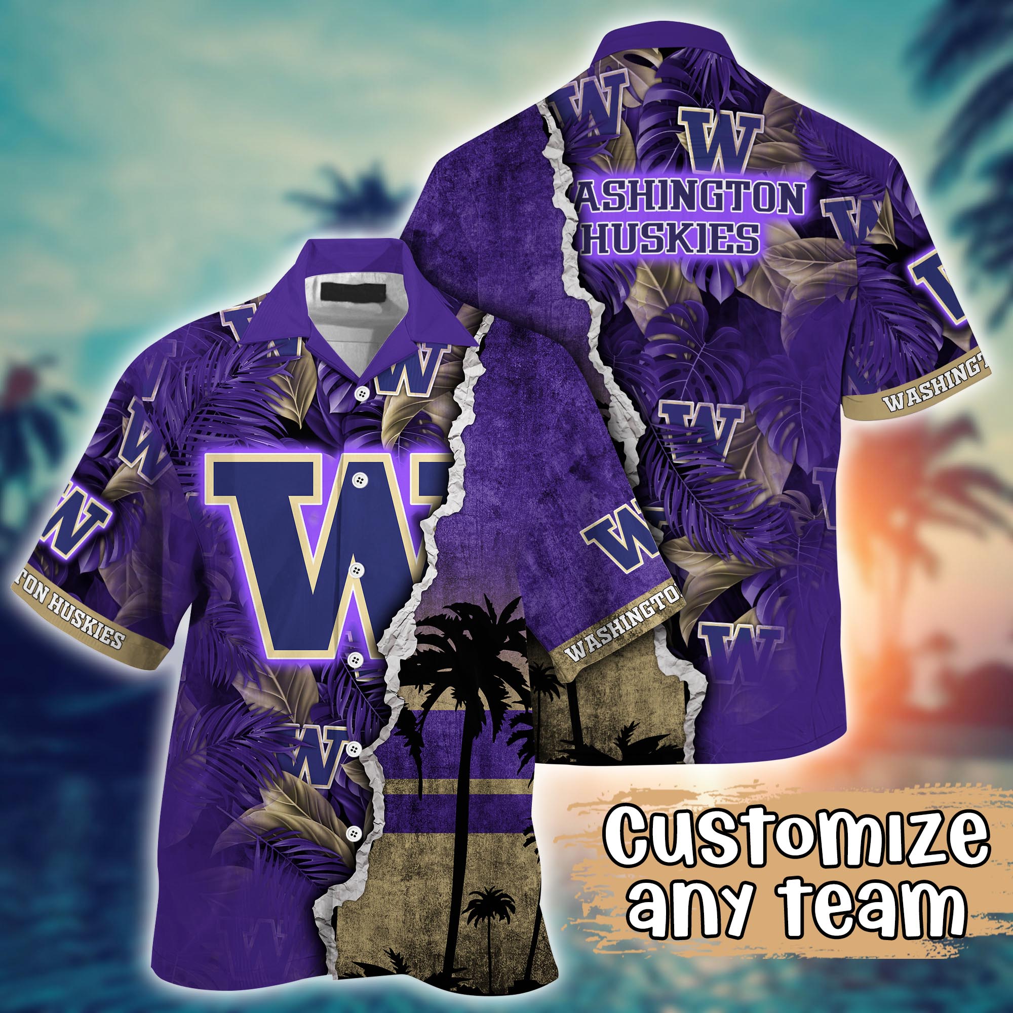 Washington Huskies NCAA Flower Hawaii Shirt For Fans Ver 34