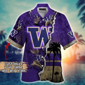 Washington Huskies NCAA Flower Hawaii Shirt For Fans Ver 34