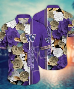 Washington Huskies NCAA Flower Hawaii Shirt For Fans Ver 35