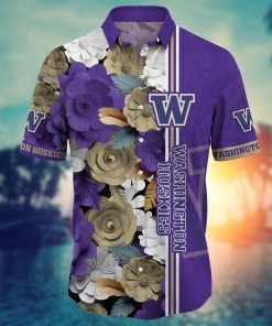 Washington Huskies NCAA Flower Hawaii Shirt For Fans Ver 35