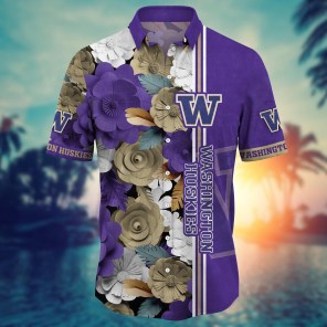Washington Huskies NCAA Flower Hawaii Shirt For Fans Ver 35