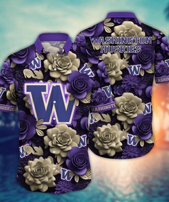 Washington Huskies NCAA Flower Hawaii Shirt For Fans Ver 37