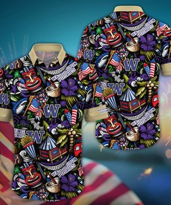 Washington Huskies NCAA Flower Hawaii Shirt For Fans Ver 4