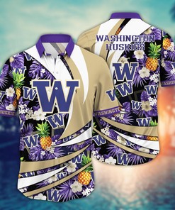 Washington Huskies NCAA Flower Hawaii Shirt For Fans Ver 6