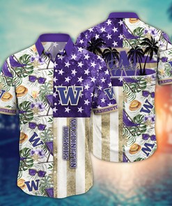Washington Huskies NCAA Flower Hawaii Shirt For Fans Ver 7