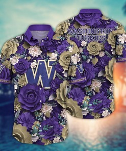 Washington Huskies NCAA Flower Hawaii Shirt For Fans Ver 8