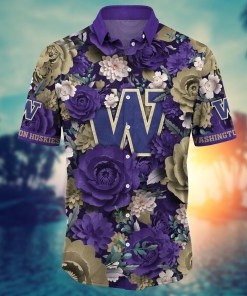 Washington Huskies NCAA Flower Hawaii Shirt For Fans Ver 8