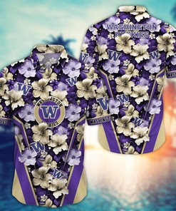Washington Huskies NCAA Hawaiian Shirt, Aloha Shirt Ver 2