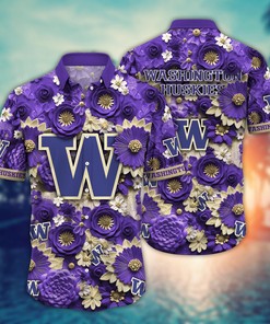 Washington Huskies NCAA Hawaiian Shirt for This Summer Customize Shirt Any Team