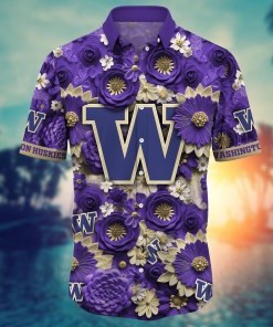 Washington Huskies NCAA Hawaiian Shirt for This Summer Customize Shirt Any Team