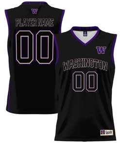 Washington Huskies NIL Men Basketball Custom Jersey - Black