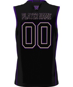 Washington Huskies NIL Men Basketball Custom Jersey - Black
