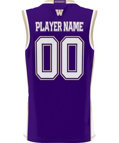 Washington Huskies NIL Men Basketball Custom Jersey - Purple
