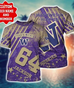 Washington Huskies Personalized Hawaiian Shirt