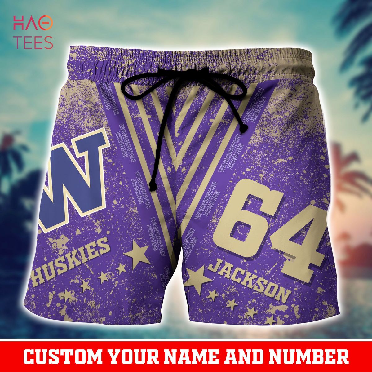 Washington Huskies Personalized Hawaiian Shirt