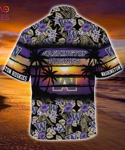 Washington Huskies Summer Hawaiian Shirt, Floral Pattern for Sports Enthusiast This Year