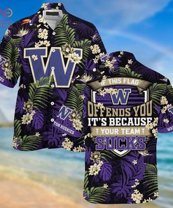 Washington Huskies Summer Hawaiian Shirts, With Tropical Patterns for Fans