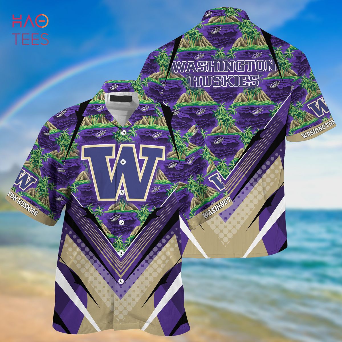 Washington Huskies Summer Hawaiian Shirts for Fans Ver 1