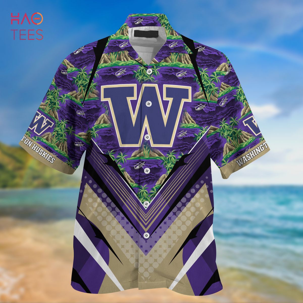 Washington Huskies Summer Hawaiian Shirts for Fans Ver 1