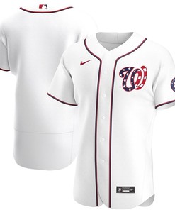 Washington Nationals 2020 Mlb White Jersey Us Flag