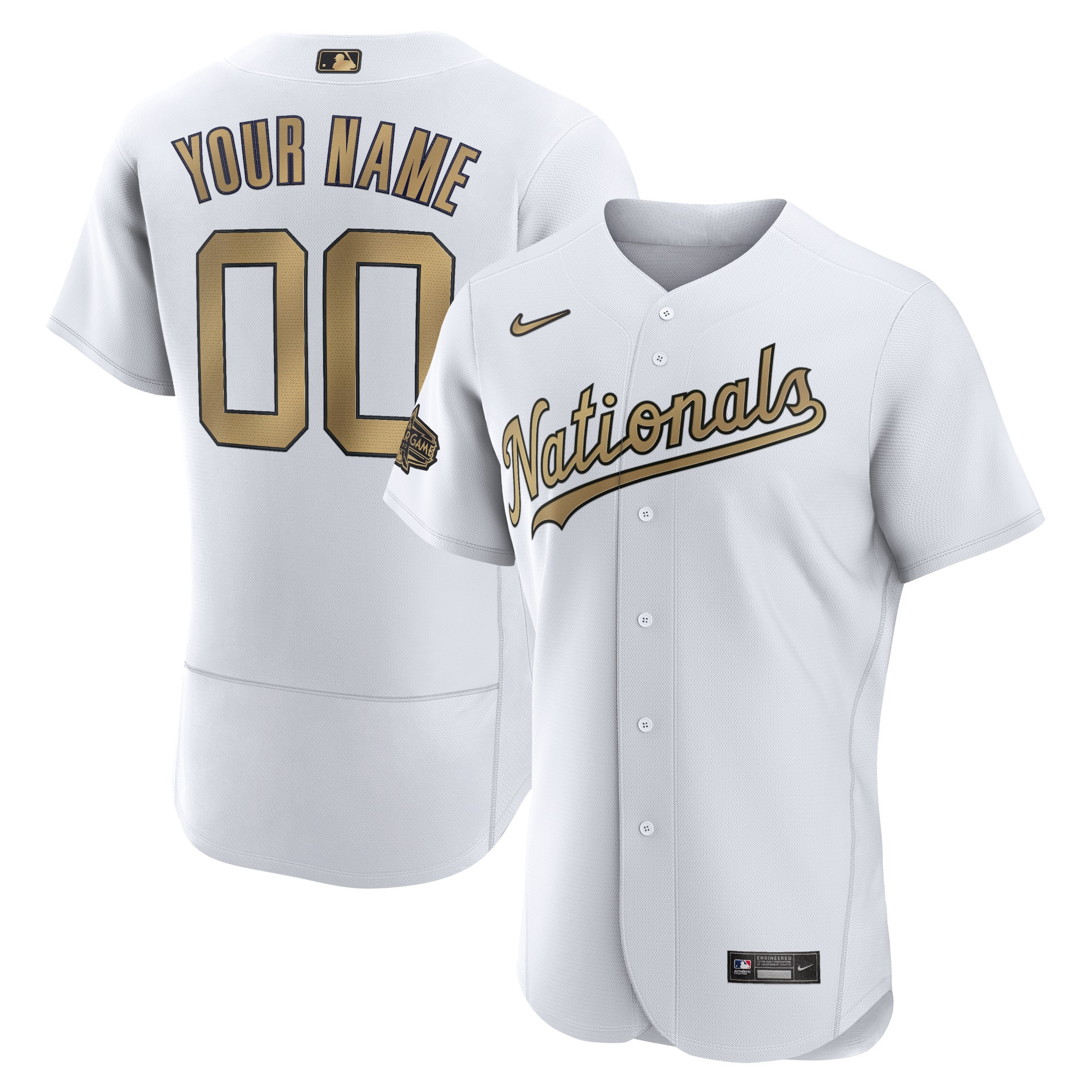 Washington Nationals 2022 Mlb All-star Game Authentic Custom Jersey - White Custom Jerseys Mlb