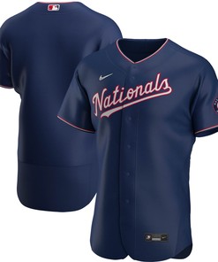 Washington Nationals Alternate Authentic Team Jersey Navy Mlb