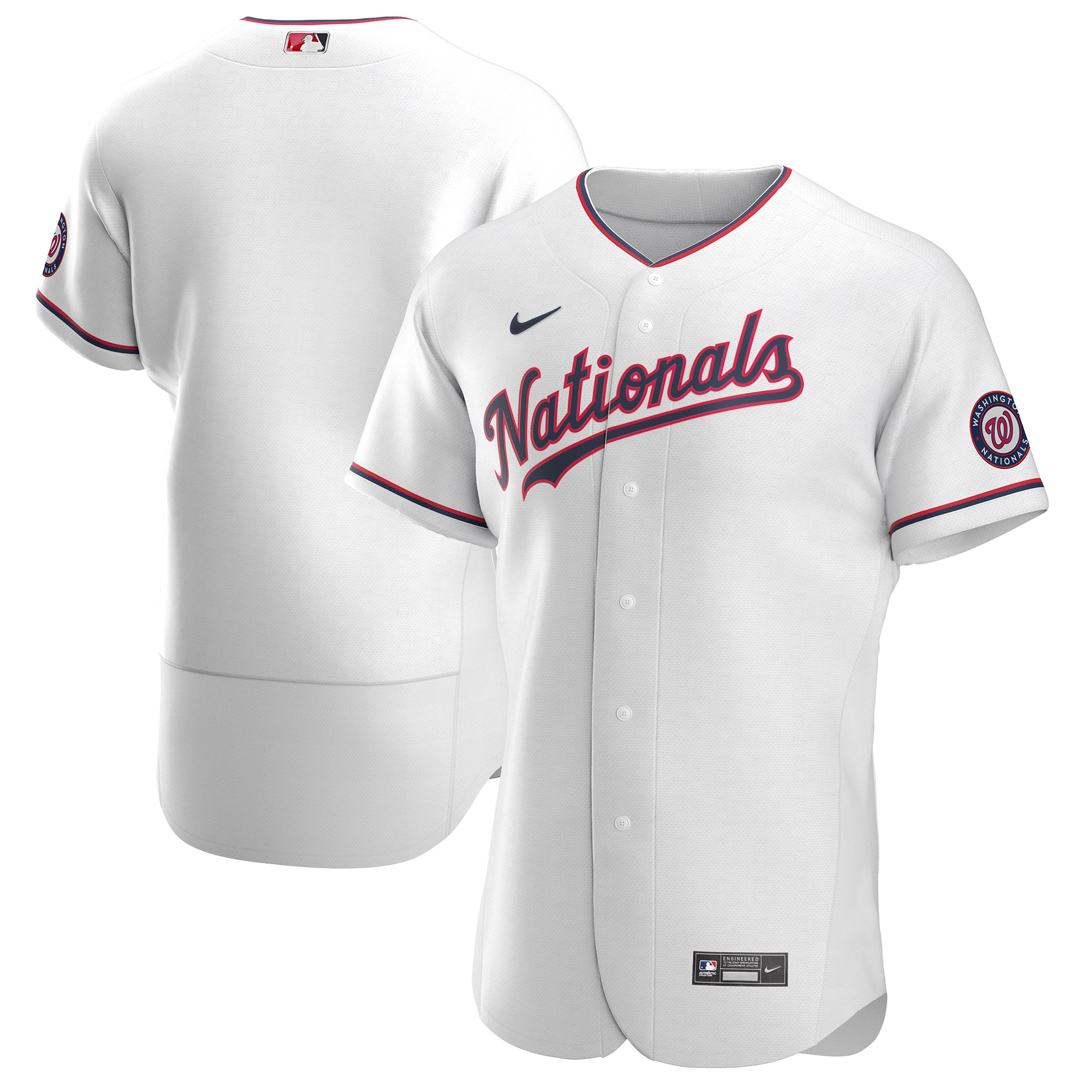Washington Nationals Alternate Authentic Team Jersey White Mlb