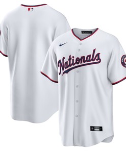 Washington Nationals Home Blank Replica Jersey - White Mlb